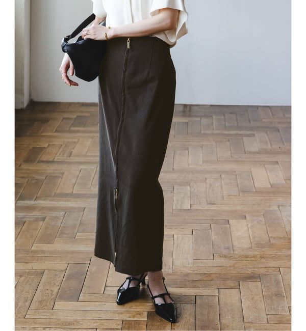 NOBLE「《追加予約・新色》コンフォートストレッチジップタイトスカート」|スカート|