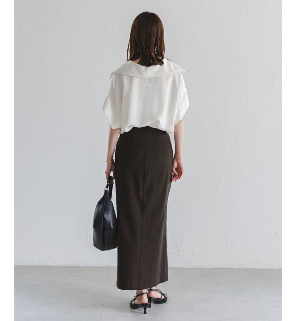 NOBLE「《追加予約・新色》コンフォートストレッチジップタイトスカート」|スカート|