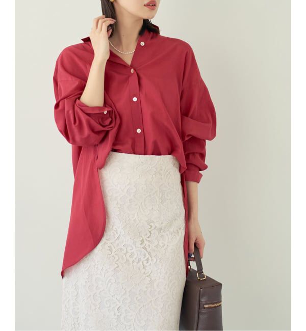 NOBLE「《追加予約・新色》シルキーコットンフォルムシャツ」|シャツ・ブラウス|