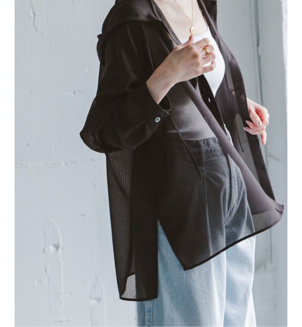 NOBLE「《予約》ブリーズメッシュフードシャツ」|シャツ・ブラウス|