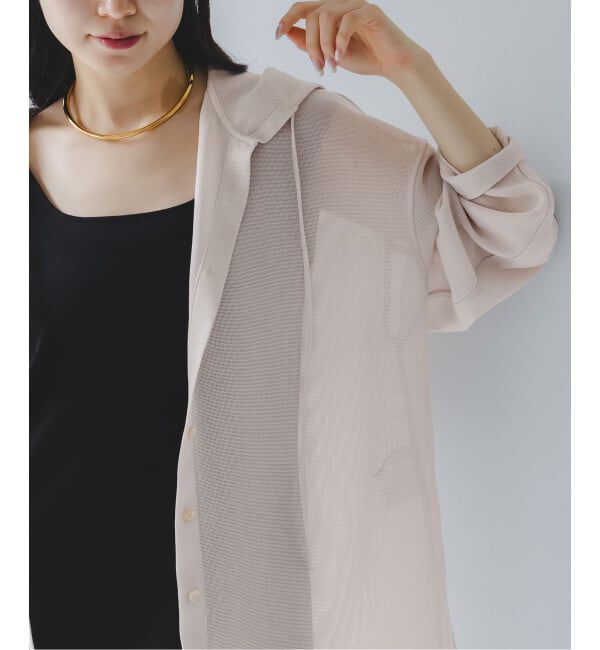 NOBLE「《予約》ブリーズメッシュフードシャツ」|シャツ・ブラウス|