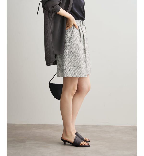 NOBLE「《予約》ミックスツイードフレアショートパンツ」|その他|