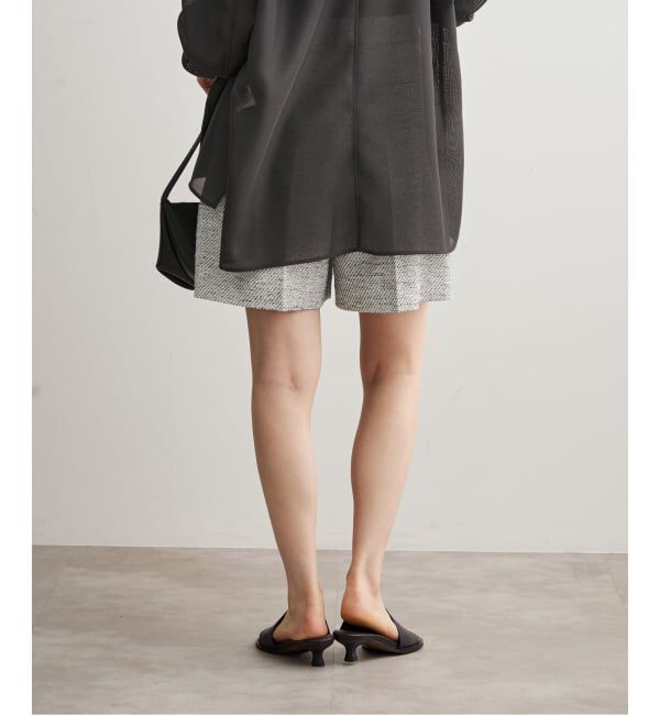 NOBLE「《予約》ミックスツイードフレアショートパンツ」|その他|