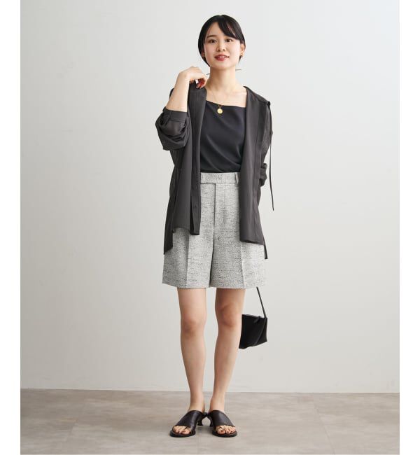 NOBLE「《予約》ミックスツイードフレアショートパンツ」|その他|