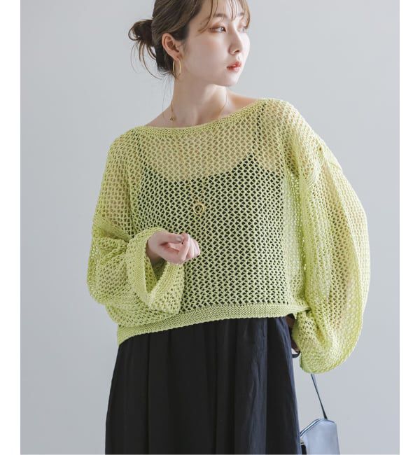 NOBLE「《予約》メッシュショートプルオーバー」|ニット・セーター|