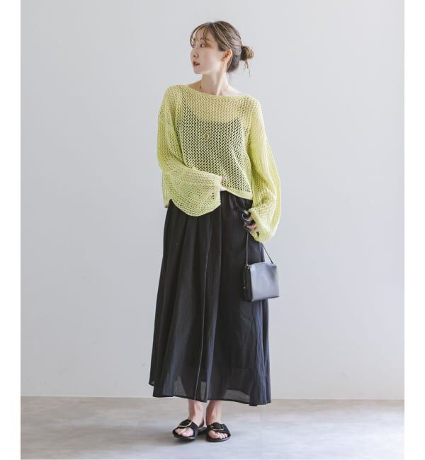 NOBLE「《予約》メッシュショートプルオーバー」|ニット・セーター|