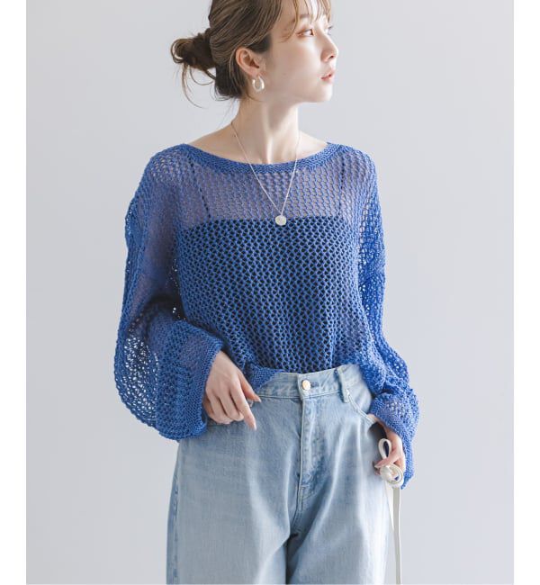 NOBLE「《予約》メッシュショートプルオーバー」|ニット・セーター|