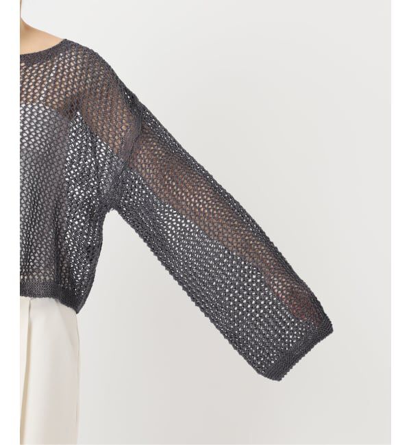 NOBLE「《予約》メッシュショートプルオーバー」|ニット・セーター|