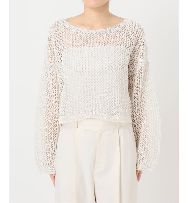 NOBLE「《予約》メッシュショートプルオーバー」|ニット・セーター|