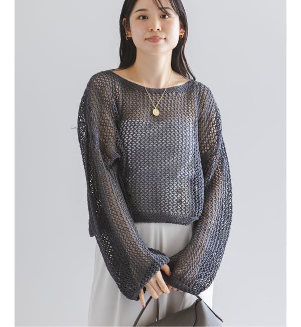 NOBLE「《予約》メッシュショートプルオーバー」|ニット・セーター|