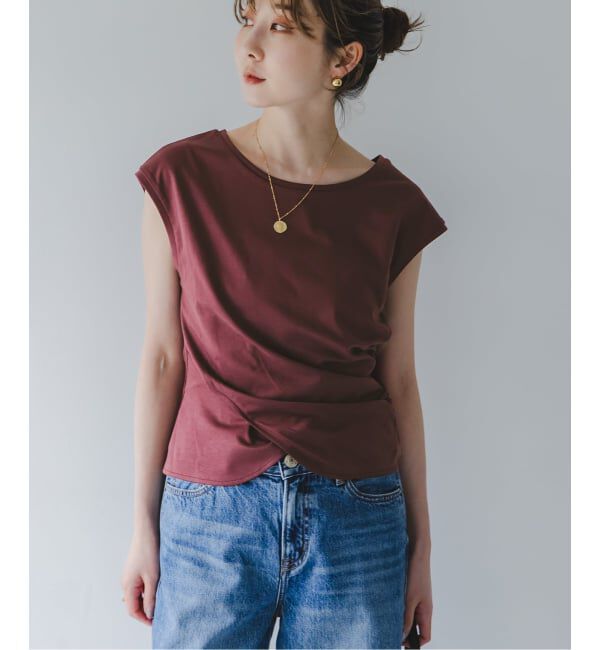 NOBLE「《予約・接触冷感》ウエストギャザーコンパクトT」|Tシャツ・カットソー|