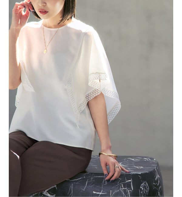 NOBLE「《予約》オーヴレースラッフルフリルブラウス」|シャツ・ブラウス|