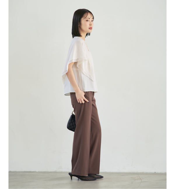 NOBLE「《予約》オーヴレースラッフルフリルブラウス」|シャツ・ブラウス|