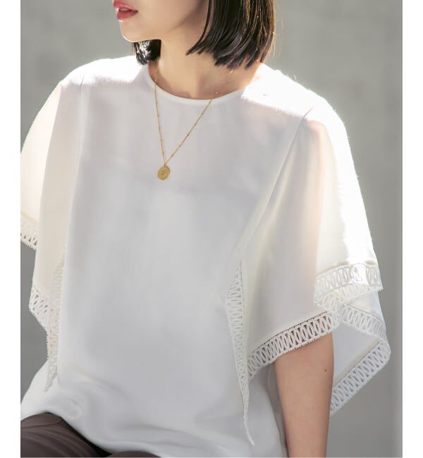 NOBLE「《予約》オーヴレースラッフルフリルブラウス」|シャツ・ブラウス|