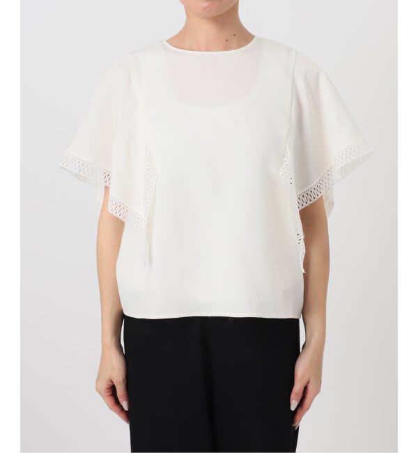 NOBLE「《予約》オーヴレースラッフルフリルブラウス」|シャツ・ブラウス|