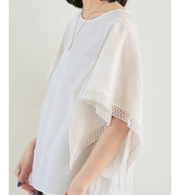 NOBLE「《予約》オーヴレースラッフルフリルブラウス」|シャツ・ブラウス|