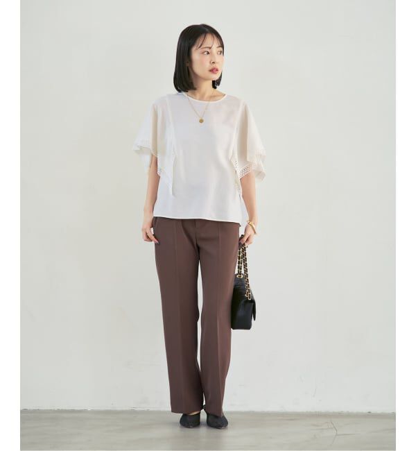 NOBLE「《予約》オーヴレースラッフルフリルブラウス」|シャツ・ブラウス|