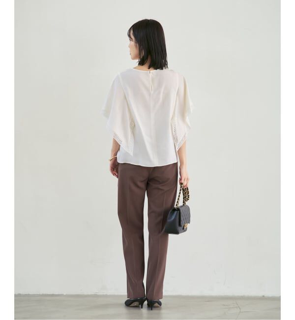 NOBLE「《予約》オーヴレースラッフルフリルブラウス」|シャツ・ブラウス|