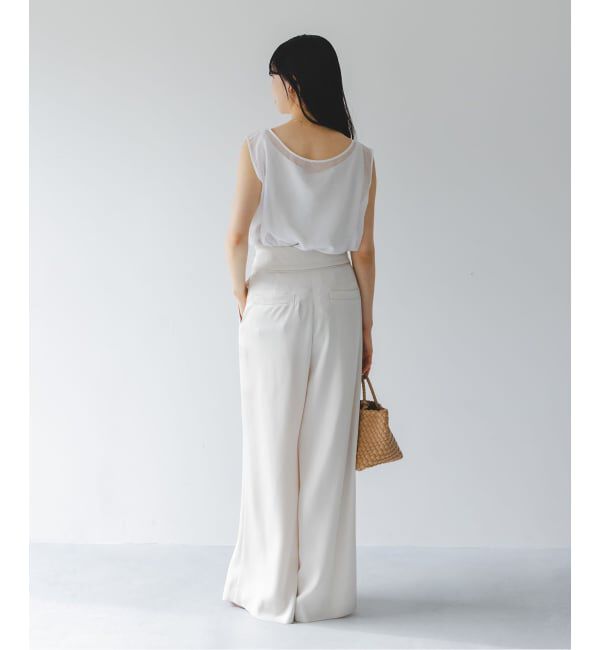 NOBLE「《予約・セットアップ対応》シアーレイヤードサテンキャミ」|シャツ・ブラウス|