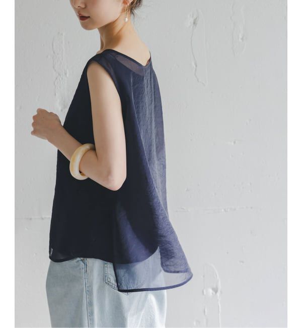 NOBLE「《予約・セットアップ対応》シアーレイヤードサテンキャミ」|シャツ・ブラウス|