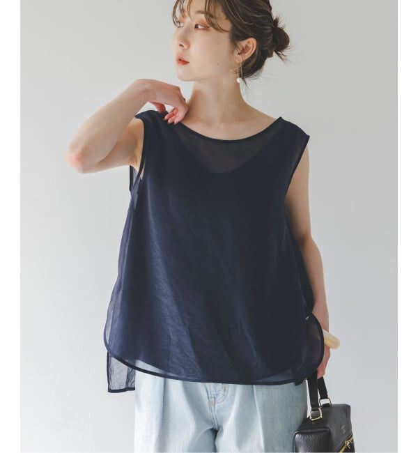 NOBLE「《予約・セットアップ対応》シアーレイヤードサテンキャミ」|シャツ・ブラウス|