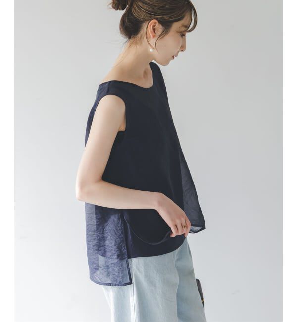 NOBLE「《予約・セットアップ対応》シアーレイヤードサテンキャミ」|シャツ・ブラウス|