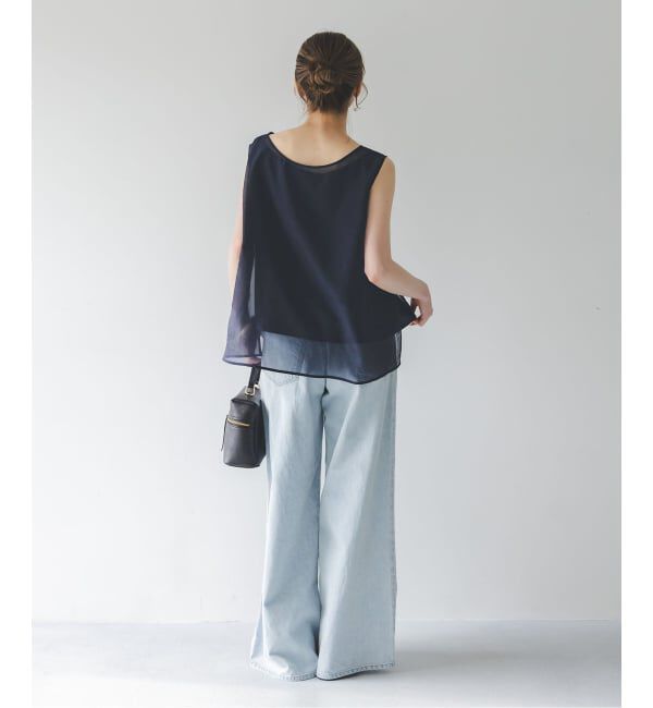 NOBLE「《予約・セットアップ対応》シアーレイヤードサテンキャミ」|シャツ・ブラウス|