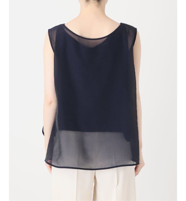 NOBLE「《予約・セットアップ対応》シアーレイヤードサテンキャミ」|シャツ・ブラウス|