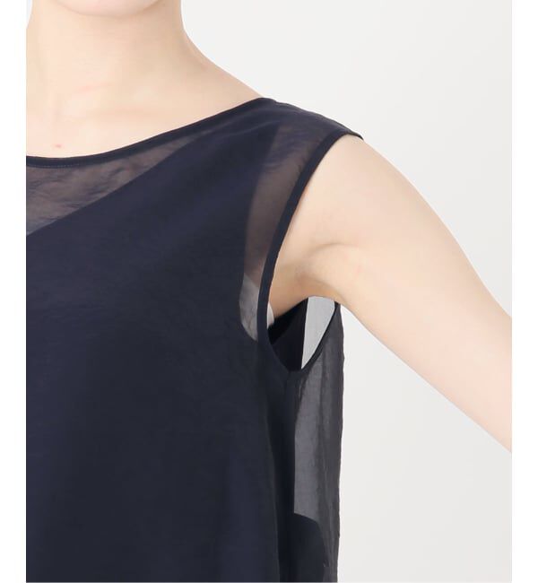 NOBLE「《予約・セットアップ対応》シアーレイヤードサテンキャミ」|シャツ・ブラウス|