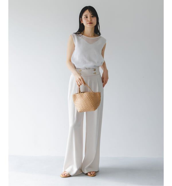 NOBLE「《予約・セットアップ対応》シアーレイヤードサテンキャミ」|シャツ・ブラウス|