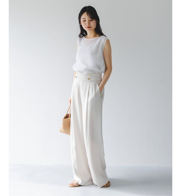 NOBLE「《予約・セットアップ対応》シアーレイヤードサテンキャミ」|シャツ・ブラウス|