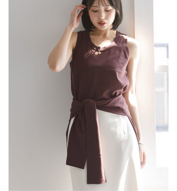 NOBLE「《予約》18G CO/PL タンク」|タンクトップ|ブラウン