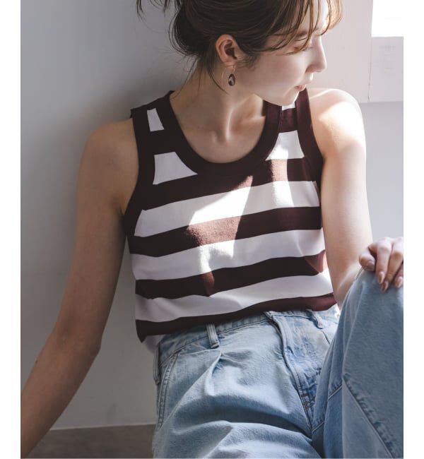 NOBLE「《予約》18G CO/PL タンク」|タンクトップ|ブラウンベース