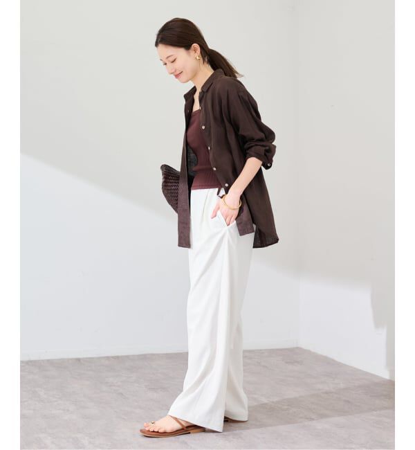 FRAMeWORK「JANE SMITH/ジェーンスミス cotton eyelet rib up down cam」|タンクトップ|