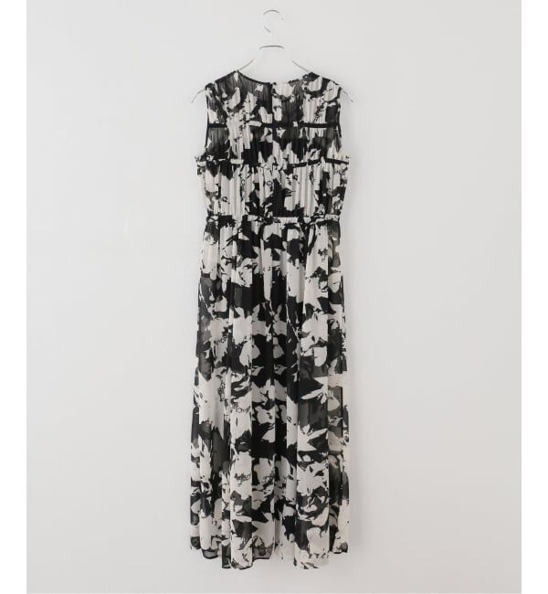 NOBLE「シャドーフラワーギャザーワンピース」|ワンピース|
