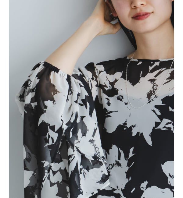 NOBLE「シャドーフラワーポンチョブラウス」|シャツ・ブラウス|