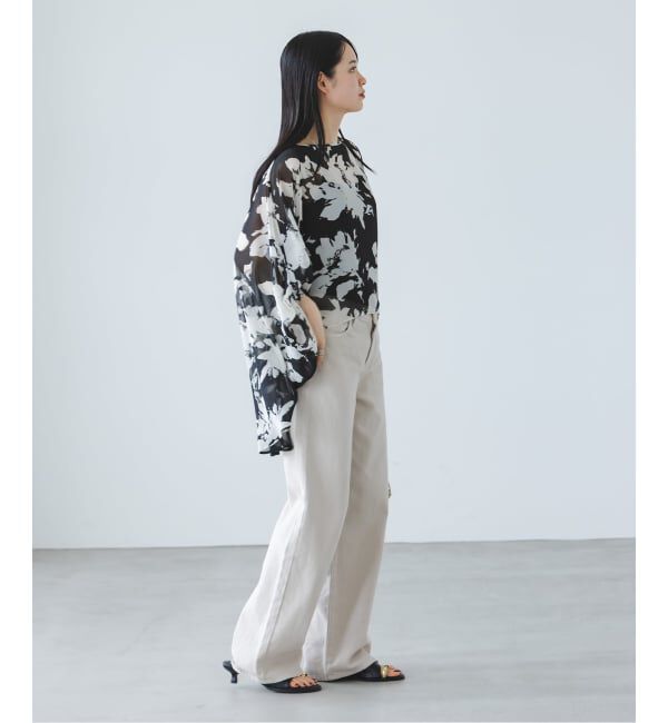 NOBLE「シャドーフラワーポンチョブラウス」|シャツ・ブラウス|