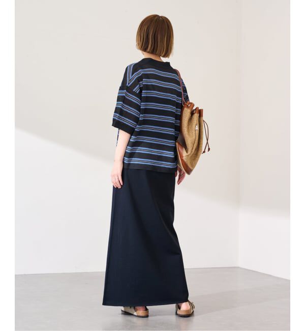 FRAMeWORK「≪予約≫シアーボーダーポロシャツニット」|ニット・セーター|