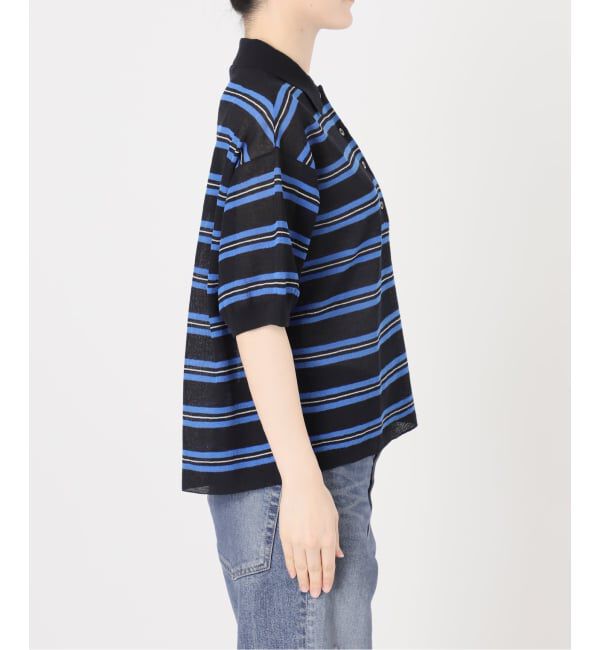 FRAMeWORK「≪予約≫シアーボーダーポロシャツニット」|ニット・セーター|