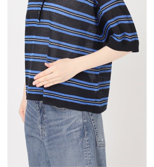 FRAMeWORK「≪予約≫シアーボーダーポロシャツニット」|ニット・セーター|