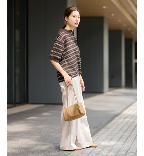 FRAMeWORK「≪予約≫シアーボーダーポロシャツニット」|ニット・セーター|