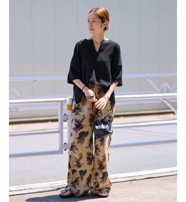 FRAMeWORK「≪追加予約≫裏天竺 キーネックプルオーバー」|ニット・セーター|