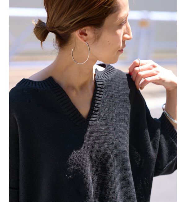 FRAMeWORK「≪追加予約≫裏天竺 キーネックプルオーバー」|ニット・セーター|