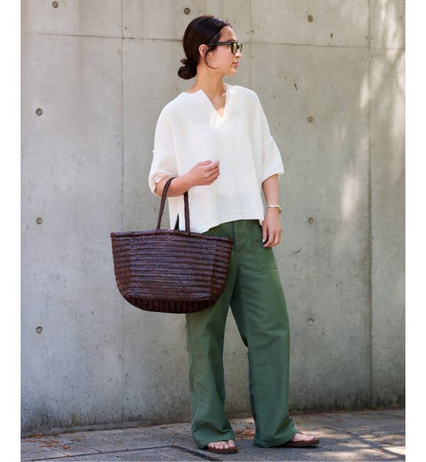 FRAMeWORK「≪追加予約≫裏天竺 キーネックプルオーバー」|ニット・セーター|