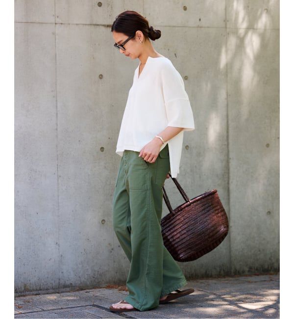 FRAMeWORK「≪追加予約≫裏天竺 キーネックプルオーバー」|ニット・セーター|