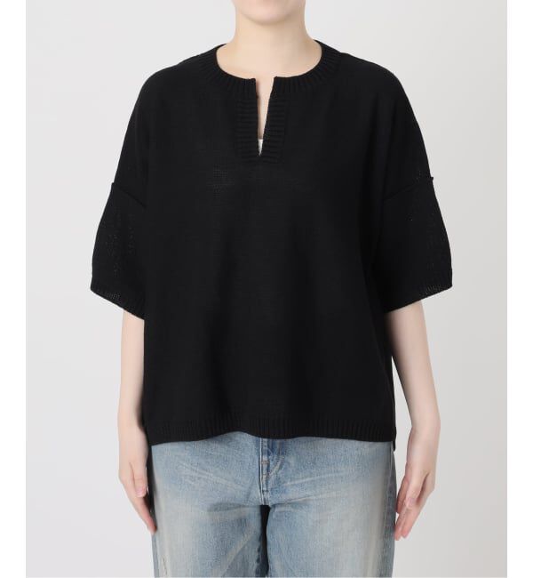 FRAMeWORK「≪追加予約≫裏天竺 キーネックプルオーバー」|ニット・セーター|