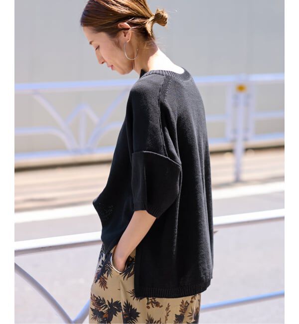 FRAMeWORK「≪追加予約≫裏天竺 キーネックプルオーバー」|ニット・セーター|