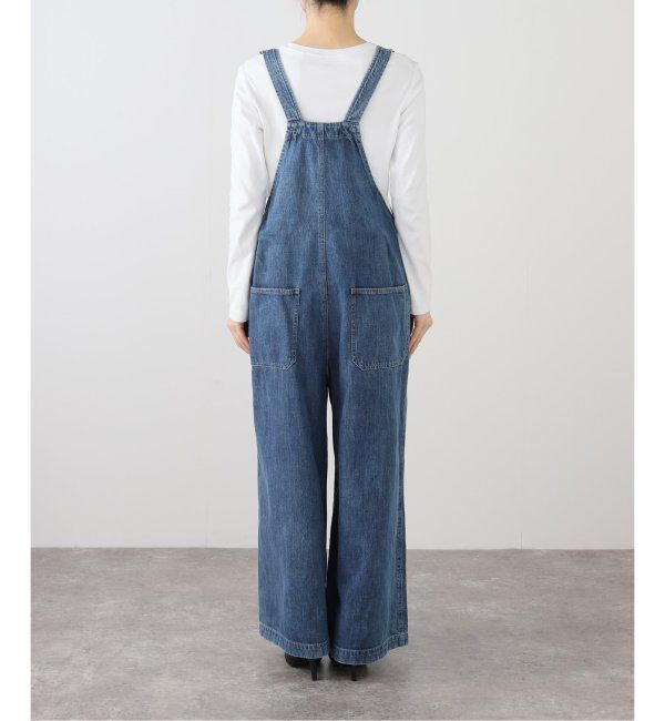  「【洗える】Munich/ミューニック スラブコットンデニムオールインワン」|オールインワン|