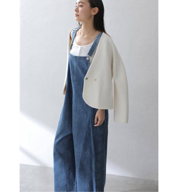  「【洗える】Munich/ミューニック スラブコットンデニムオールインワン」|オールインワン|ブルー A