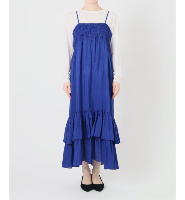  「《予約》【洗える】キャミティアードワンピース」|ワンピース|
